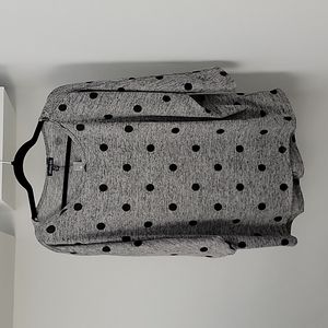 Olivia Blu - Gray Sweater with Black Polk Dots  - 2x